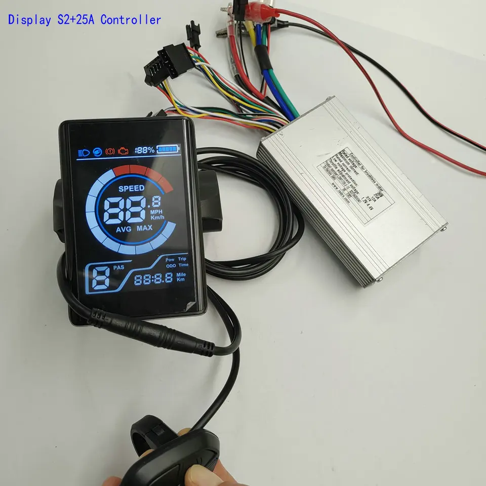 LCD displej S2+Lishui Controller 25a/13a pre elektrický bicykel so senzorom krútiaceho momentu T9/T13/T15/T17 Príslušenstvo pre bicykle DIY Part