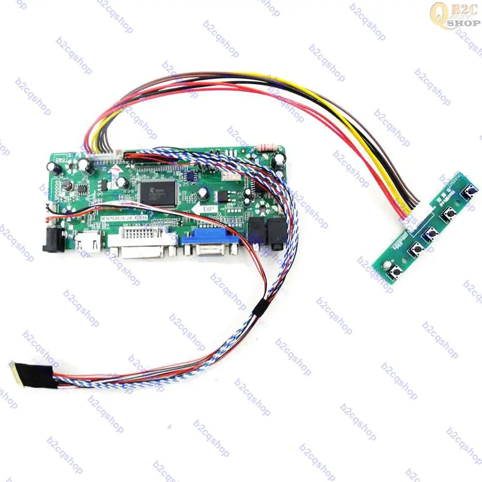 LCD LVDS Ovládač ovládača DIY Kit pre obrazovku HSD121PHW1 A00 A01 A03 B00 1366x768 HDMI kompatibilný+DVI+VGA+Audio