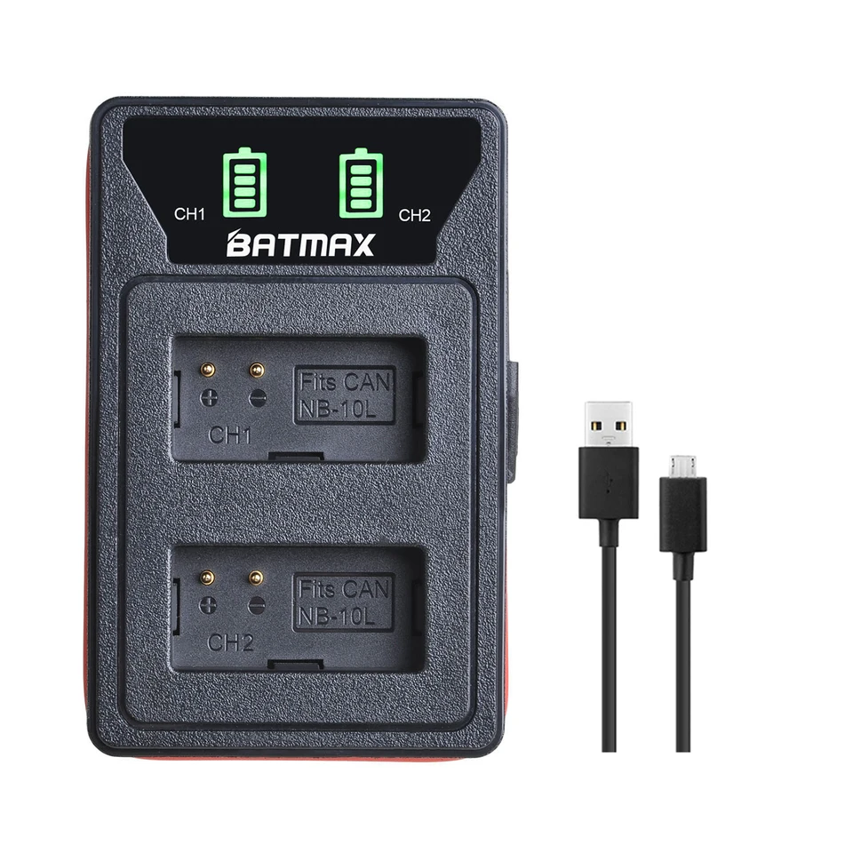 LCD USB nabíjačka pre Canon NB-10L NB10L NB 10L batéria G1X G15 G16 SX40HS SX50HS SX60HS SX40 SX50 SX60 HS Fotoaparát