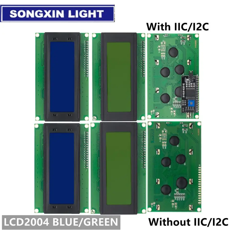 LCD2004+I2C 2004 20x4 2004a modrá/zelená obrazovka HD44780 znak LCD/W IIC/I2C Serial Interface Adapter Modul pre Arduino