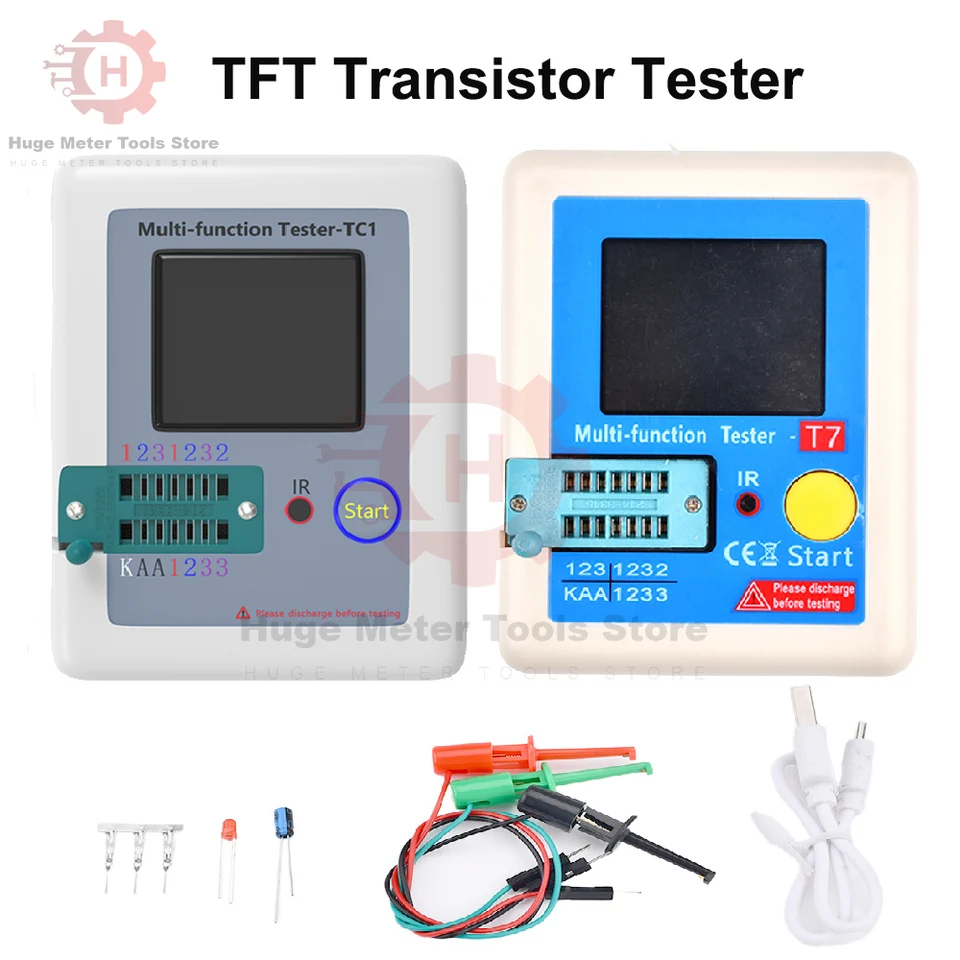 LCR-TC1 LCR-T7 Tranzistorový tester Multimeter farebný displej TFT pre TRISISTOR TRIODE TRIODE MOS/PNP/NPN Tranzistor