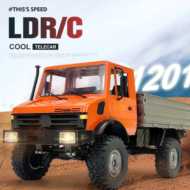 LD1201 UNIMOG RC MODEL MODEL DIferencial LOCK Variabilná rýchlosť 5ch lezenie diaľkového ovládania hračky na plazenie Monster CAR