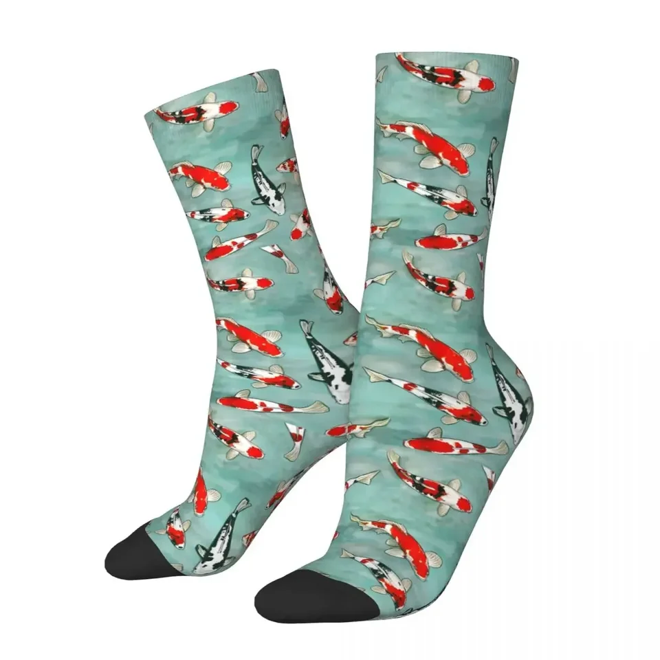 Le Ballet des Carpes Koi ponožky Gymel 3d Print Boy Girls Mid-Calf ponožka