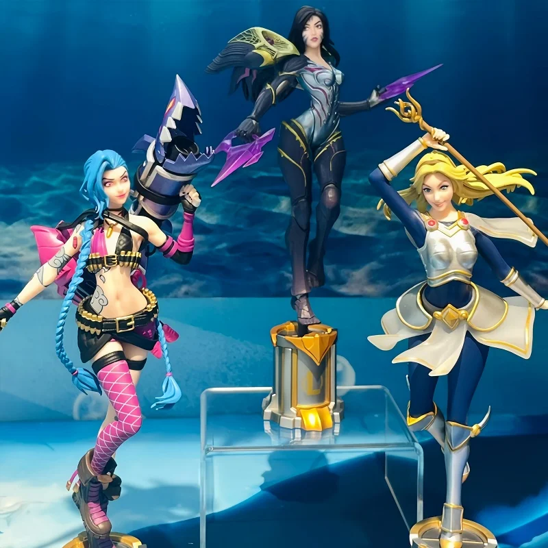 League of Legends jinx 3D pera anime figurín Oficiálna autentická hra perifériový stôl dekorácie ozdoby hračky hračky k narodeninám Hot
