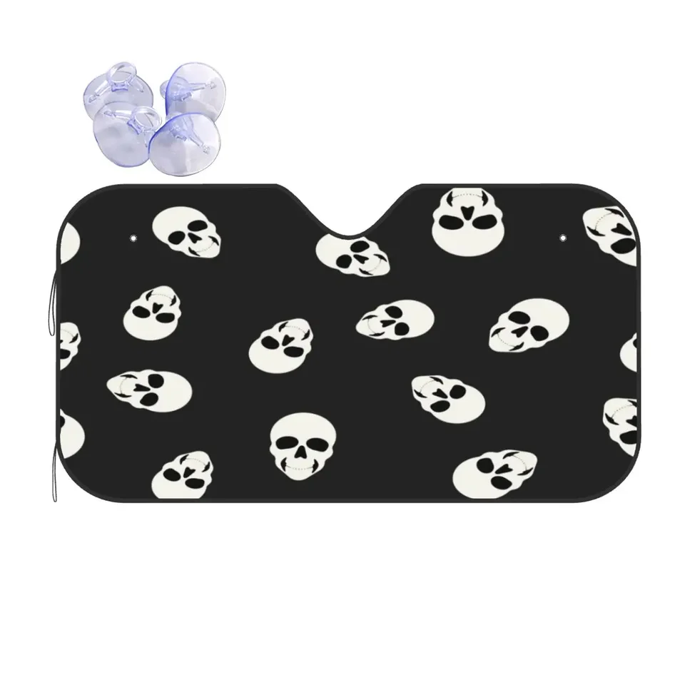 Lebka Funny čelné sklo Sunshade 70x130 cm Čierna a biela hliníková fólia Slnko Sun Suncreen Curtain