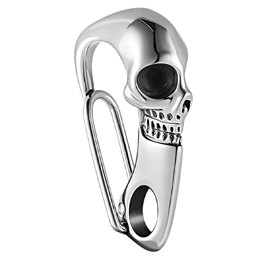 Lebka Keychain prsteň plyš s vysokým obsahom karabínu Caribeaner Clip Locking