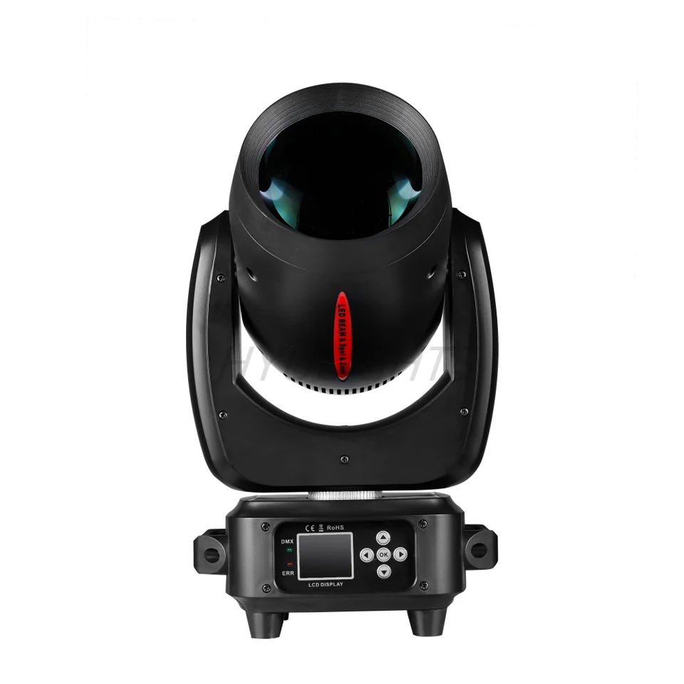 LED 180 W pohybujúci sa svetlých lúčov a škvrny a priblíženie 24 Rotujúce hranoly 14 Gobos 11Color Wheel a 7 -Color Wheel 6 Vypúšťanie 3DLENS DJ Stage
