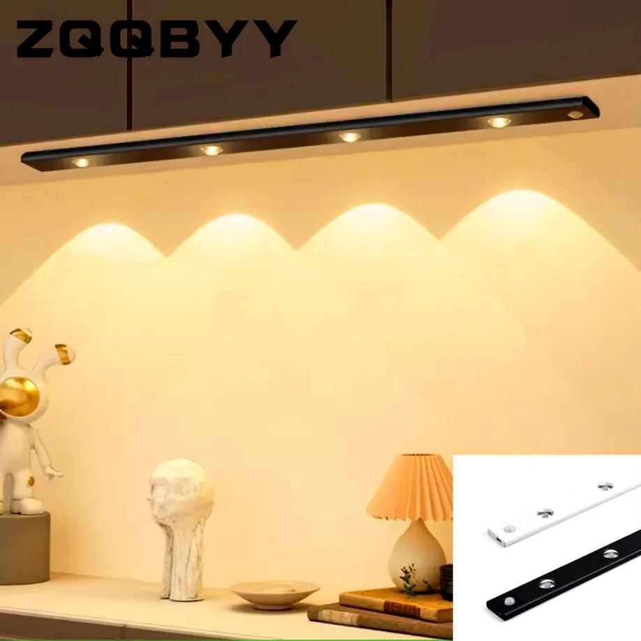 LED 3 Color Stlmuje nočné svetlo snímača pohybu pre kuchynské skrinky na skrinku na Kuchárku