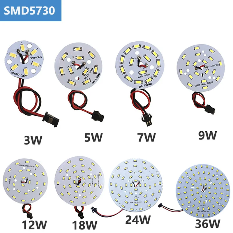 LED 5730SMD LAMP LAMP LEGLE SVETLO ZAMESTNANIE ROZDELENIE Svetlo Transformácie Svetlo 3W/5W/7W/9W/12W/18W/24W/36W 32-100 mm Teplé biele svetlo