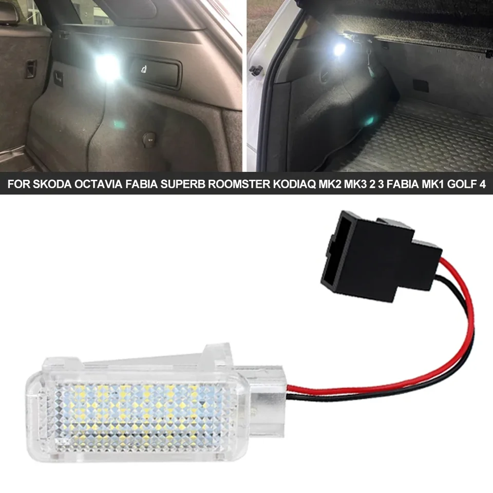 LED auto kmeň kmeň batožiny Light -batožina priehradky pre lampy pre Skota Octavia Fabia Superb Roomster Kodiaq Mk2 Mk3 Fabia Mk1 Golf 4