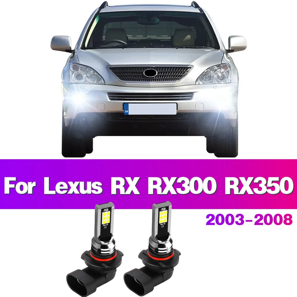 LED auto predné hmlové svetlá LAMPS 9006 HB4 BURBS 12V FOGLETS pre Lexus RX RX300 RX350 2003 2004 2005 2006 2007 2008 Automatické príslušenstvo