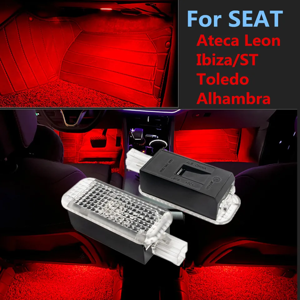 LED auto RGB interiérové ​​nohy ľahké atmosféru Lamp Dodičia pre sedenie Ibiza St Toledo Ateca Leon 5f Mk3 Alhambra
