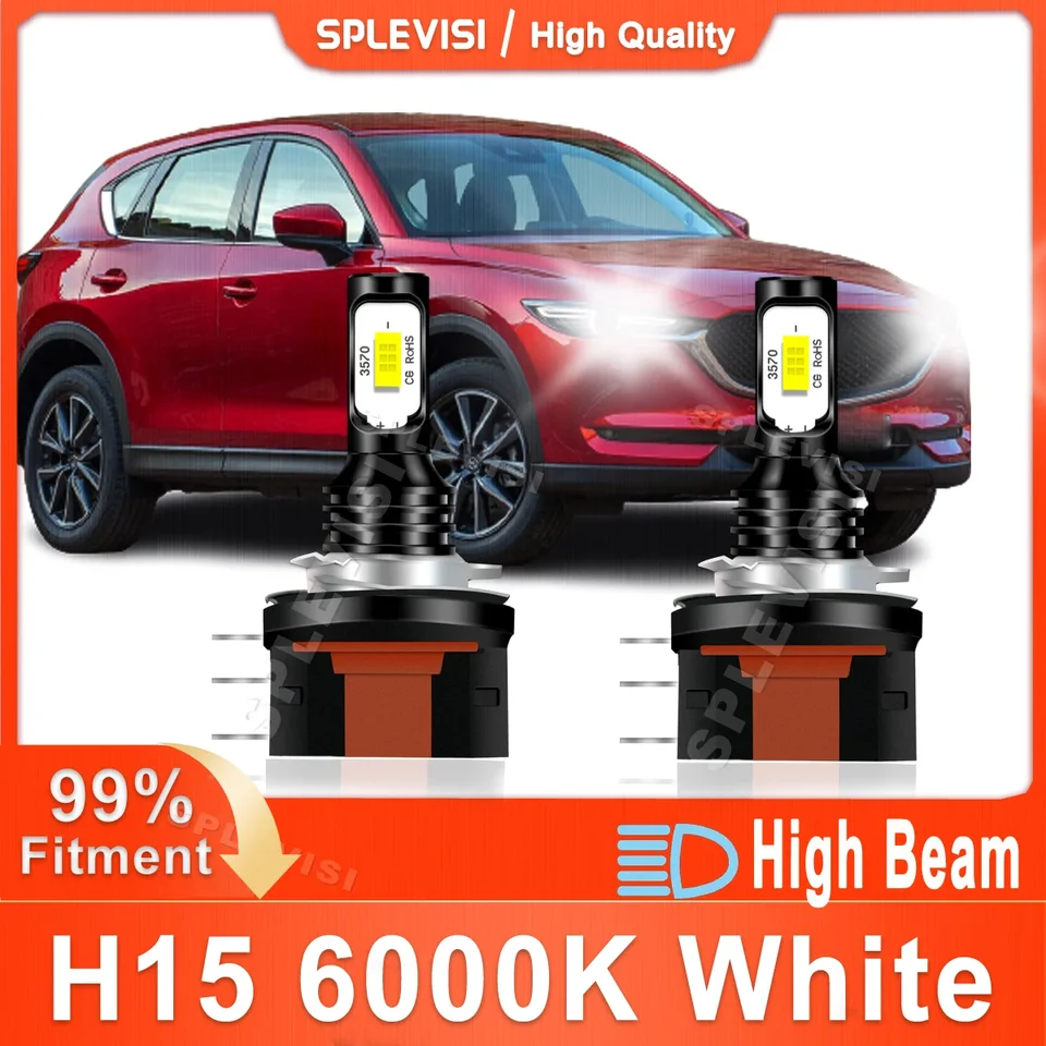 LED auto svetlo kompatibilné pre Mazda CX3 CX-5 GH KE 6 GJ CX-3 LED svetlomet High BEAM H15 Plug a Hrajte 70W 8000LM Pure White