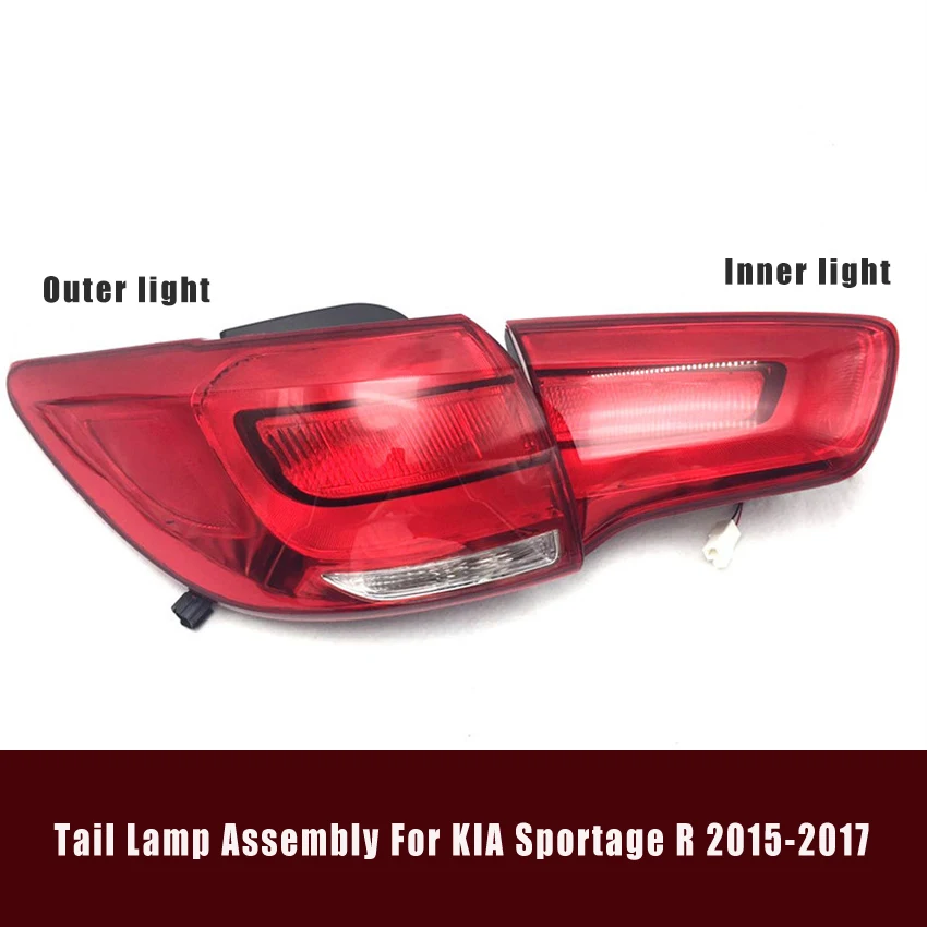 LED auto zadné končatiny pre zadné chvosty pre Kia Sportage 2015 2016 2017 Stop Lamp Brake Turn Signál Svetl Light Fog Tail Lamp Montáž
