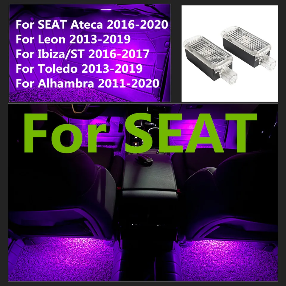 LED automobilové nohy svetlo interiér RGB Atmosféra lampa dekorácie žiarovky príslušenstva pre sedadlo alhambra ateca leon ibiza sv toledo