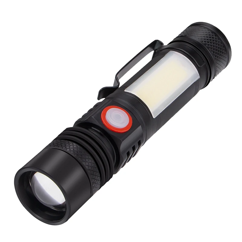 LED baterka vodotesná baterka Magnetické pochodňu Zoom T6+COB baterka s prenosnou ručnou svetlom 18650 batéria 18650