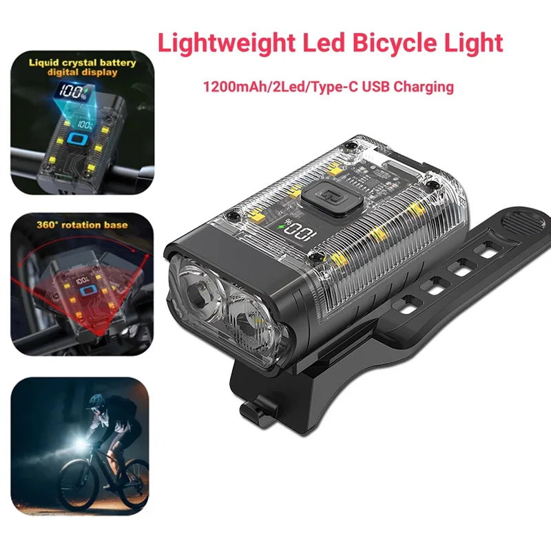 LED bicykel svetlomet typu C Nabíjateľný bicykel predná lampa na bicykli Riverné bicykle príslušenstvo bicykel