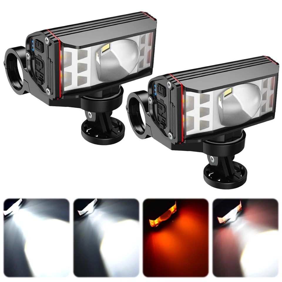 LED bicyklové riadidlá baterky USB Nabíjateľná cyklistická baterka nepremokavá MTB Mountain Bike Lamp na nočnú jazdu