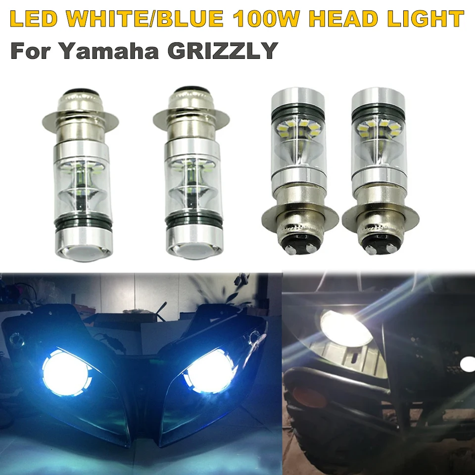 LED biela/modrá 100 W svetlo svetlometov žiarovky pre Yamaha Grizzly 660 400 450 350 125 YFZ350 YFZ450 Raptor 350 700