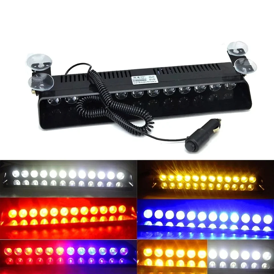 LED blikajúce svetlo blikajúce svetlo mriežky auto núdzové svetlo 12led Warn Light Police Lights for Car Truck Strobe LED svetlo 12V