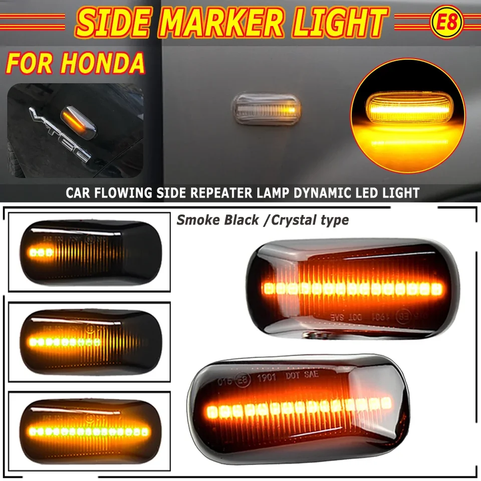 LED bočné značkové svetlá Otočte signálnu lampu pre Honda CRV Accord Civic City Fit Jazz Stream HRV S2000 Odyssey Integra Integra Acura RSX NSX