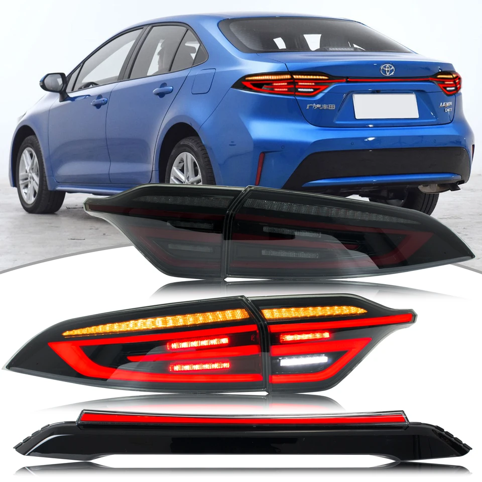 LED chvostové svetlá a stredová lampa pre Toyota Corolla E210 2020-2024 Zadné žiarovky