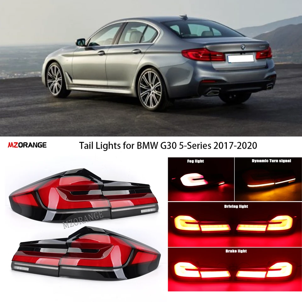 LED chvostové svetlá pre BMW G30 520I 530I 530E 540I 540E M5 2017-2020 LED Zadné svetlá Otočenie signálu SILD SVETLO ROZVOJ BRKOVINA FOG LAMP