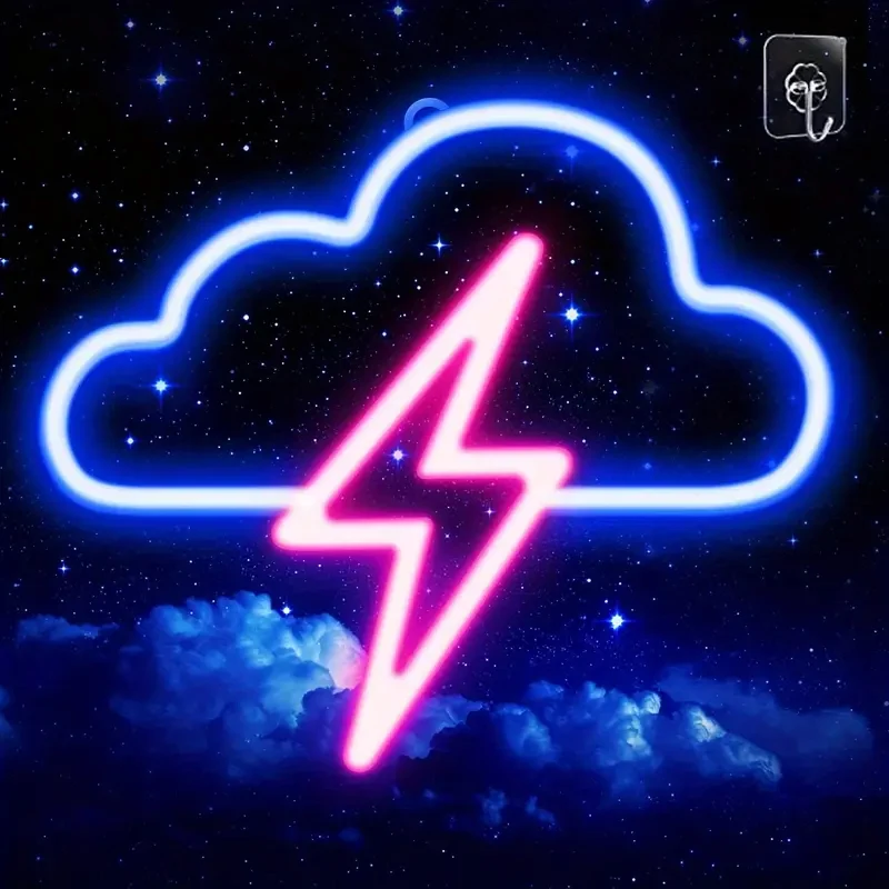 LED cloud a bleskové neónové svetlá, USB a neónové svetlá napájané z batérie, svadobné narodeninové oslavy spálne Nočné svetlo, nočné svetlo,
