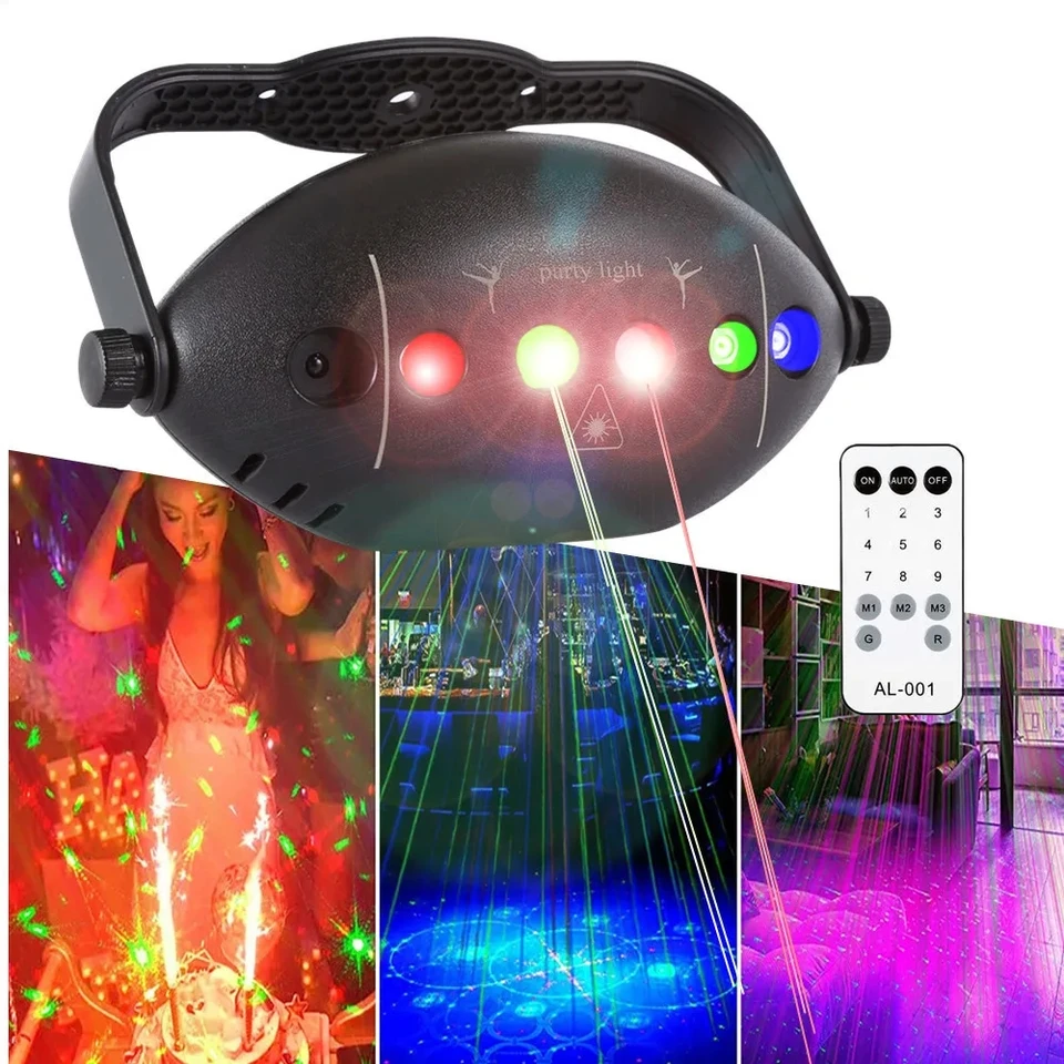 LED disco pódiové svetlá 72 vzory RGB javiskové svetlá USB Svadobné okolité svetlá Party dekorácie zvukové ovládacie pódium Svetlo