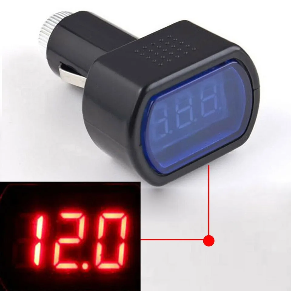 LED displej cigarety- ľahšie elektrické napätie merača napätia testera automobilovej batérie Voltmeter indikátor 12v-24v merací monitor