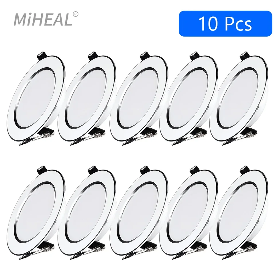 LED Downlight 5W 9W 12W 15 W Stropné LED stropné svetlá okrúhla zapustená lampa stmievateľná vodotesná LED reflektor pre kúpeľňu