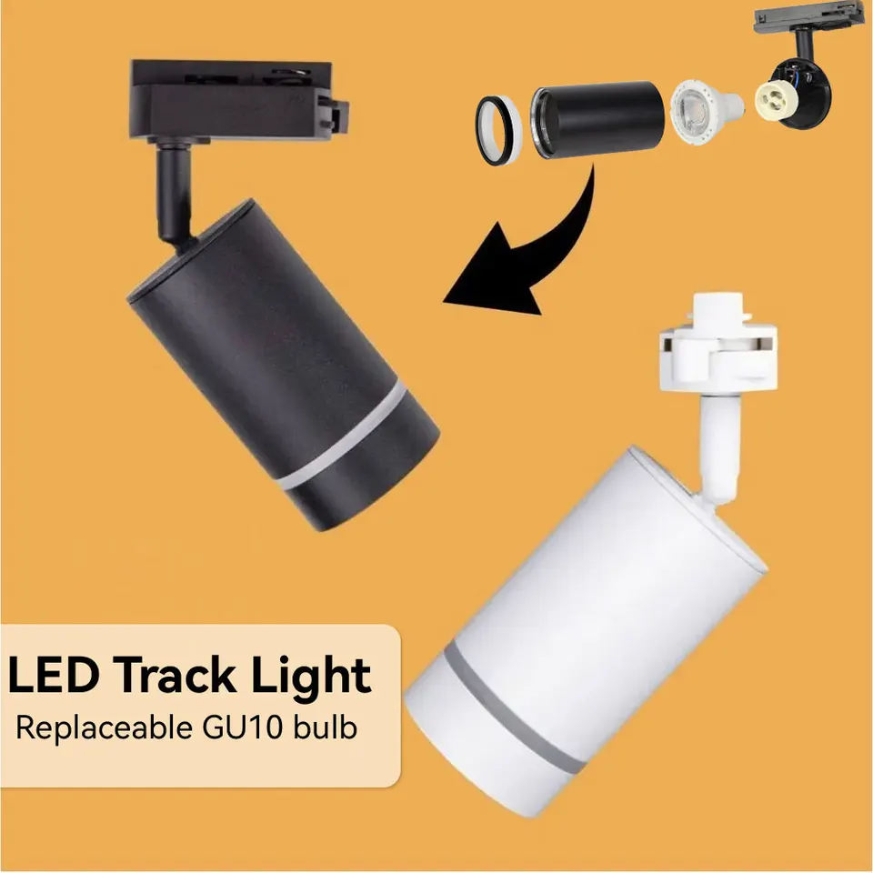 LED dráha LIGHT 110V 220V GU10 Track Lamp vymeniteľná žiarovka LED reflektor pre odev obchod s domácim dekoráciou osvetlenie svietidla