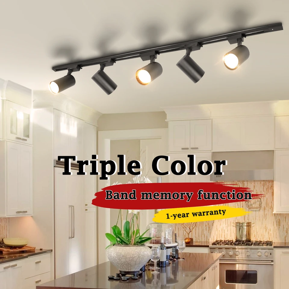 LED dráha svetlo Tricolor Spot Light Cob Rail Lamp Set Home Obýva