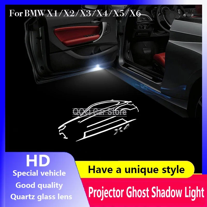 LED dvere auta uvítacie svetlo tieňového svetla pre logo modelu automobilu BMW x5 x6 x4 x1 x3 x2 laserový projektor Ghost Light Light Accessories