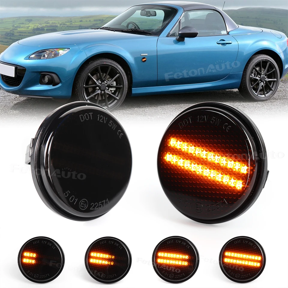 LED dynamické bočné markerové markerové parkovacie zákrutové svetlo indikátor pre Mazda MX5 MK1 MK2 MK3 1989-2015