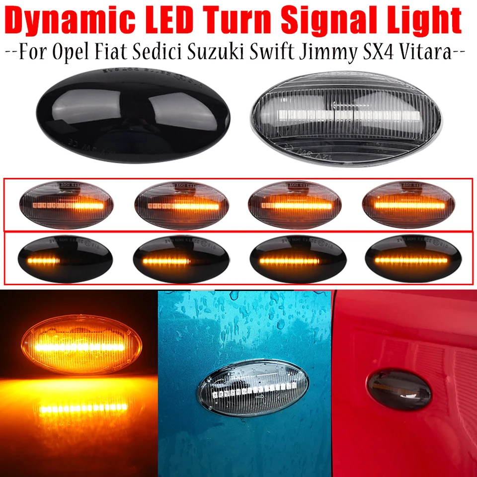 LED dynamické bočné markerové zákrutové svetlo pre Suzuki Swift Alto SX4 Jimmy Ignis Splash Grand Vitara Jt Opel Vauxhall Agila Mk2