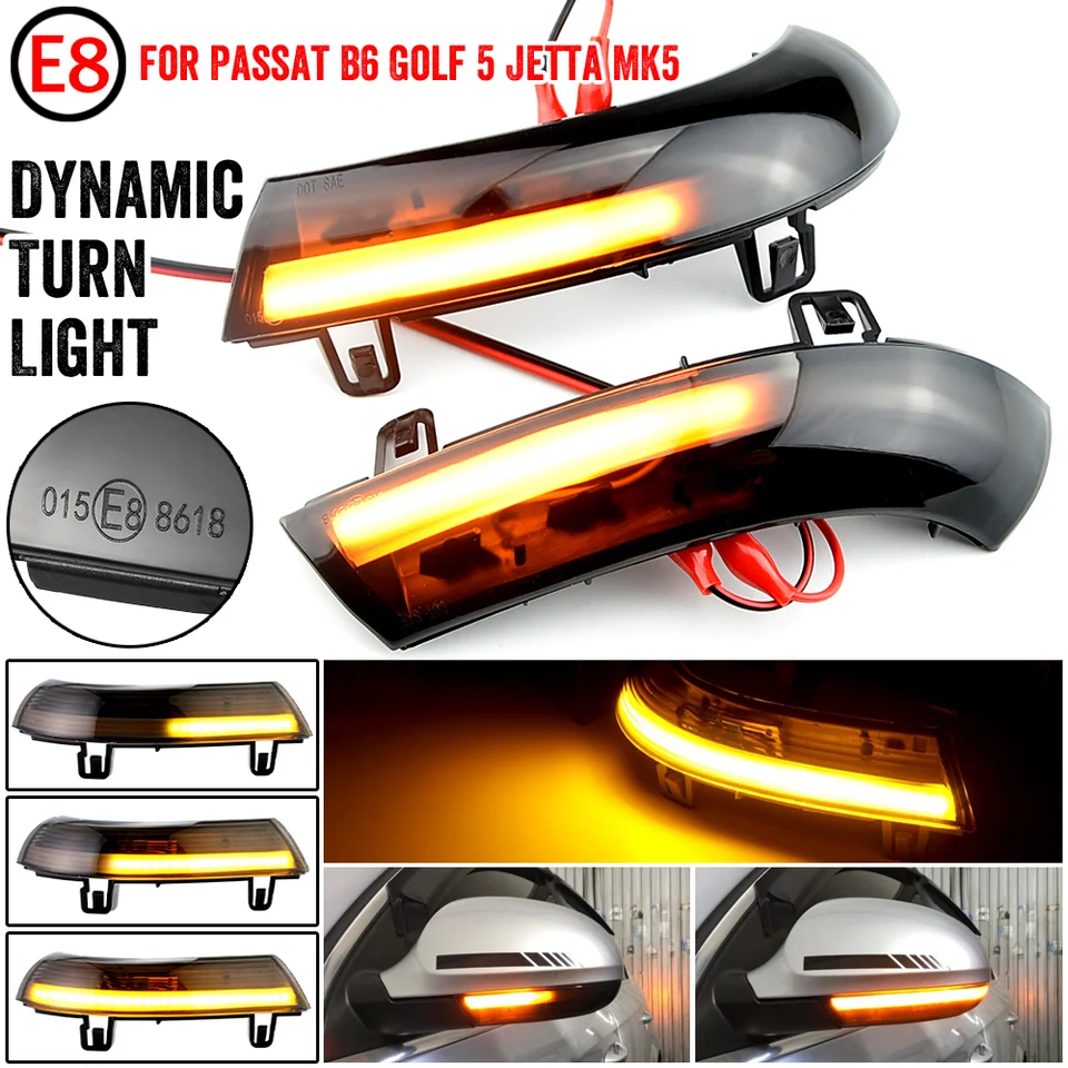 LED dynamické svetlo smerovacieho signálu pre VW Passat B6 Golf 5 Jetta MK5 Passat B5,5 GTI V Sharan Fokujúca voda Blinker Blikajúce svetlo