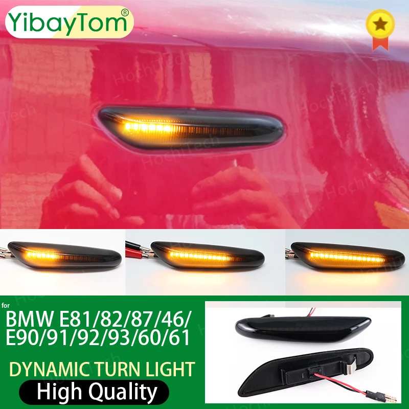 LED Dynamický zákrutový signál Blinker Side Marker Indikátor Zrkadlo Svetlo pre E90 E91 E92 E93 E60 E87 E82 E46 Chyba zadarmo