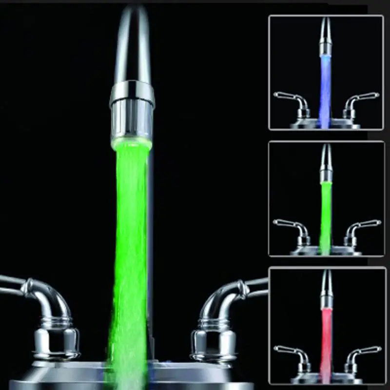 LED faucet kuchynská atmosféra svetlá Sprcha TEPELE TEPLO voda Úspora Novinka Svetlá faucetová tryska hlava kúpeľňa Svetlo