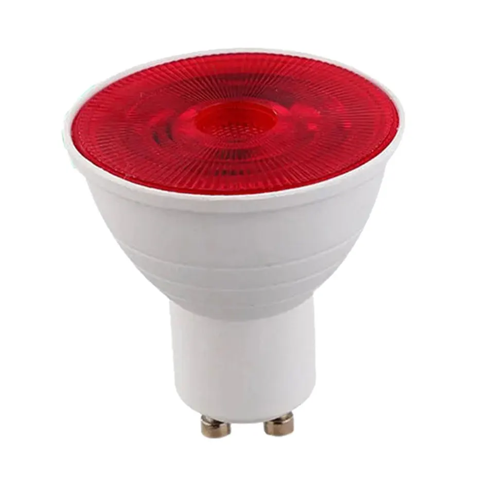 LED GU10 Spotlight Žiarovka 220-240V 5W Zelená červená žltá farebná farba Knidra Light Dekoratívne svetlo KTV Nighbar Žiarovka