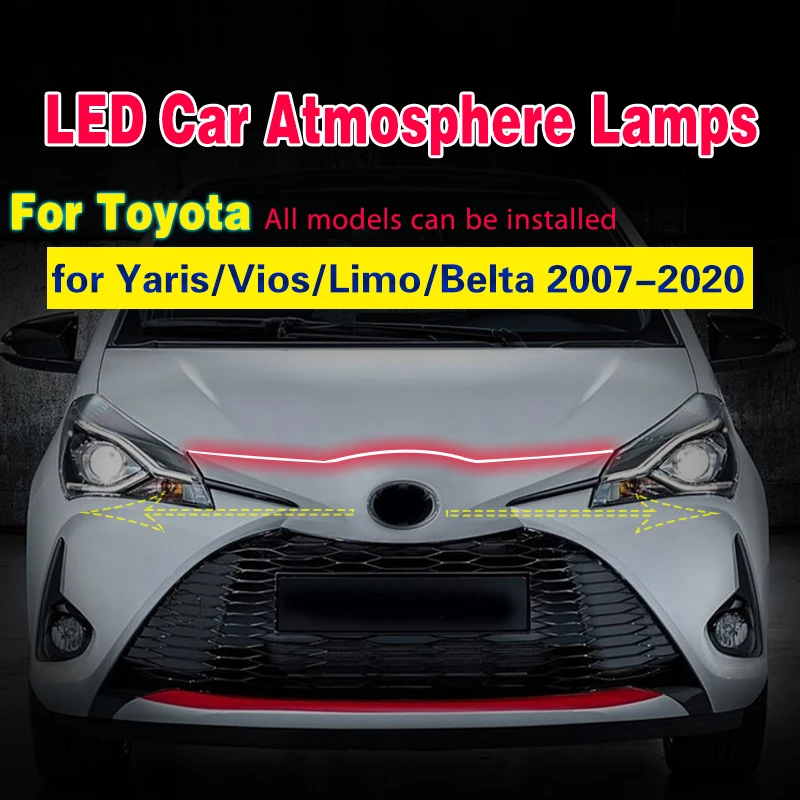 LED hmlové svetlo skenovanie začínajúca denná žiarovka pre Toyota Vios/Yaris 2007-2020 Vodotesné automatické jazdy denné svetlá 12V