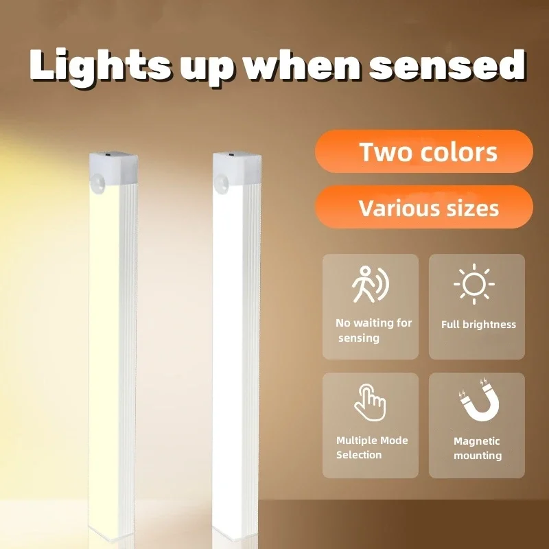 LED indukčné svetlo ľudské telo Senzor Svetlo Nočné svetlo Magnetické osvetlenie pre chodby schody šatní osvetľovacia spálňa kúpeľňa