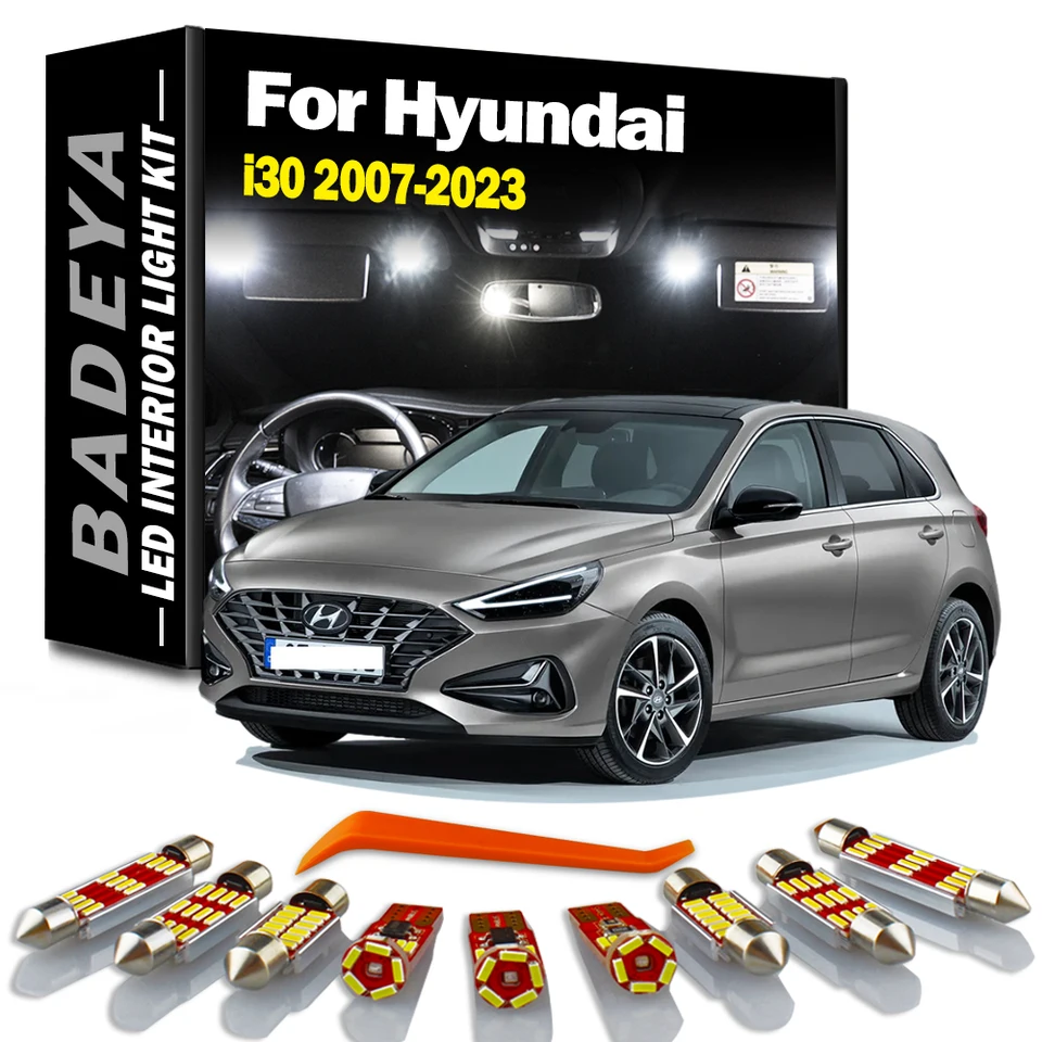 LED interiérová mapa strešná kupolová žiarovka Kit pre Hyundai I30 MK1 MK2 MK3 FD ​​GD PD N 2007- 2018 2019 2020 2021 2022 2023