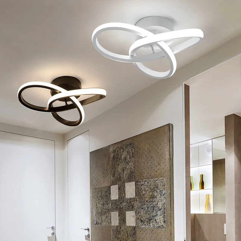 LED LED LED LISTREIER UKOLOSTI Stropné svetlá moderného štýlu Strvák Spálňa Svetlo povrch namontovaný AC 220V 110V Balkónová lampa