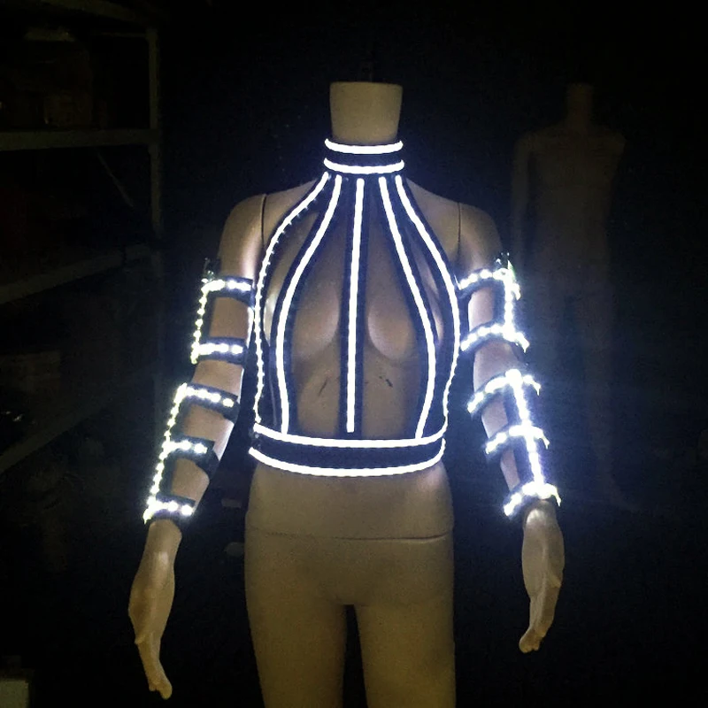 LED LUMIOUS TOP LIGHT UP LED COSTUME SPOJET SPOJET DANIER STAVE SETION WEWAR