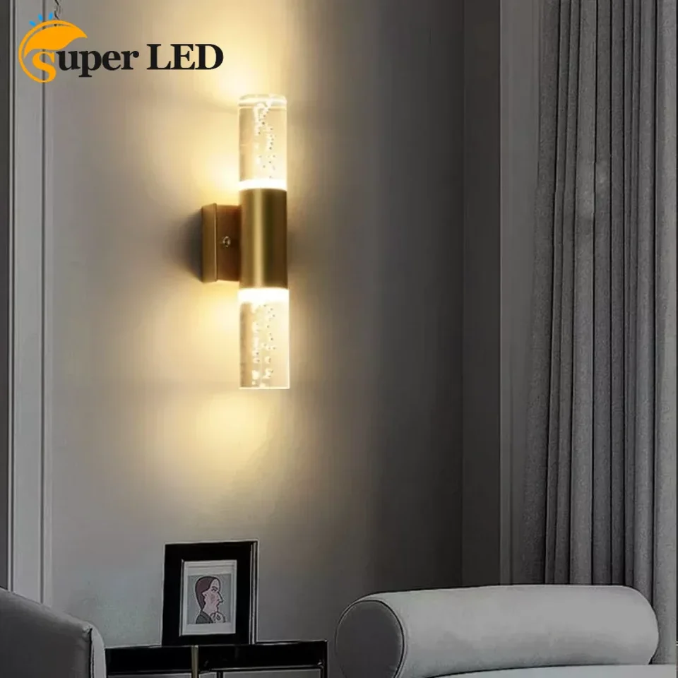LED luxusné krištáľové bublinky nástenné svetlá Minimalistické obývacia izba Pozadie Spálňa veranda dekorácie nástenné stoly domáce nočné steny lampy