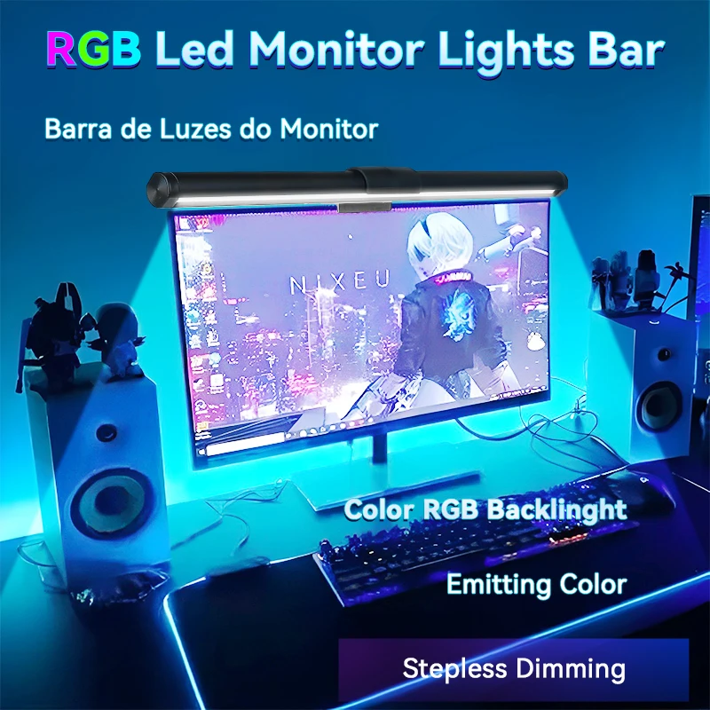 LED monitorové svetlá Bar RGB Stepless Dommable Lamps Screen Screen Computer Light for Monitor Lights PC PC Domovská spálňa Štúdium Office