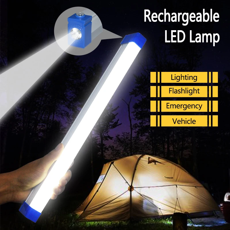 LED nabíjateľná lampa baterky USB 5V Námorné svetlo kemping Magnetické prenosné osvetlenie Nočný trh Vonkajšie vozidlo