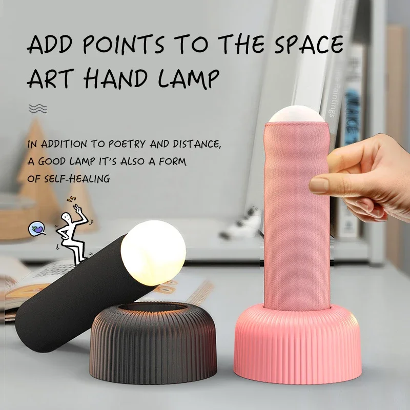 LED nočné svetlo Nabíjateľné ručné vytiahnutie prepínača stola spánok nočná lampa Atmosféra Stolová lampa pre dekoráciu v spálni Darček k narodeninám