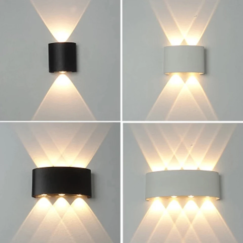 LED nástenné žiarovky Vonkajšie vnútorné vodotesné nástenné svetlá IP65 pre domácnosť AC110-220V 2/4/6/8/10/12/12 W záhradné svetlá vonkajšie svetlo dekoru